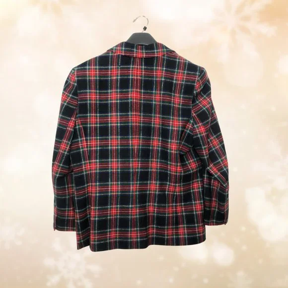 Vintage Pendleton Plaid Wool Blazer, Size 16 - Picture 2 of 8